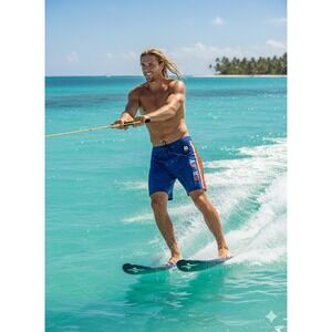 NWT MSRP $50 Hurley Men's Red White & Blue  Summer Swim Board Shorts Size 32